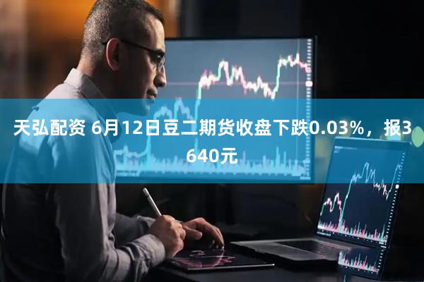 天弘配资 6月12日豆二期货收盘下跌0.03%，报3640元